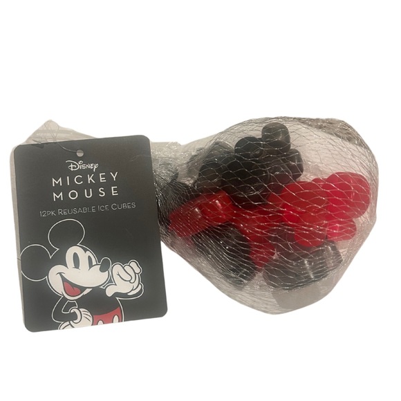 Other - Disney Mickey Mouse Reusable Ice Cubes | 12pk | Black/Red | Mouse Ears